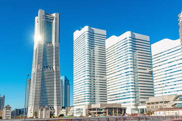 Yokohama Minato Mirai 21 in Yokohama city, Japan