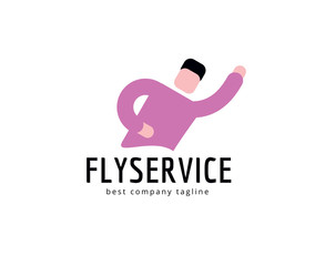 Abstract delivery vector logo icon concept. Logotype template