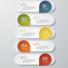 Design clean number banners template. Vector.