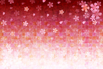 桜　年賀状　背景