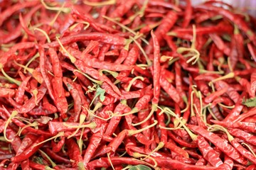 Fototapeta premium dried red chilli.