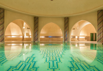 Obraz premium Interior of a traditional moroccan bath - hammam