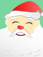 Santa Claus portrait with copy space on beard