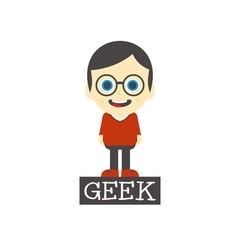 geek boy cartoon
