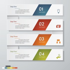 Design clean number banners template. Vector.