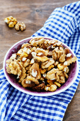 fresh walnut in a bowl