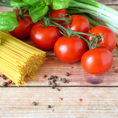 tomatoes and spaghetti