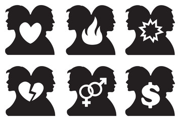 Human Relationship Icon Set