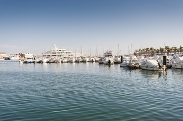 Fototapeta na wymiar Sport port of Santa Pola, Alicante, Spain