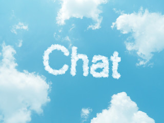 Fototapeta premium cloud words with design on blue sky background