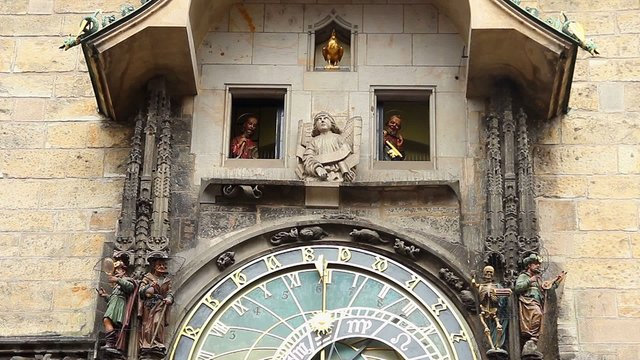 Prague astronomical clock performance, Old Town. Part 1 of 2