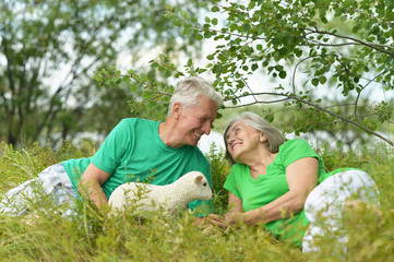 Fototapeta premium senior couple sitting