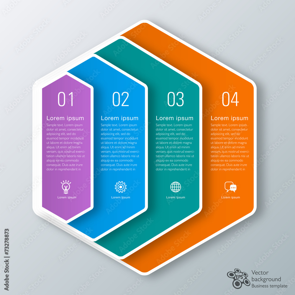 Canvas Prints infographics vector background 4-step process