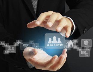 social network structure in  hand