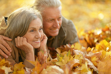 Couple having fun in park