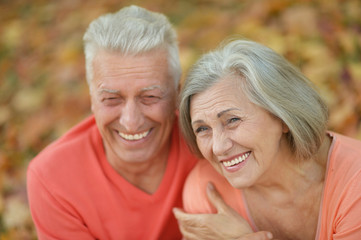 Couple having fun in park