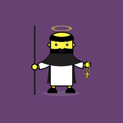 Man in Dominic Guzman suit for All Saints Day.