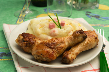 Pollo arrosto e purè