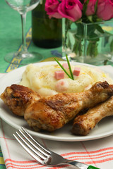 Pollo arrosto e purè