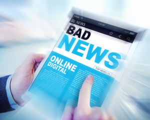 Digital Online Update Bad News Concepts
