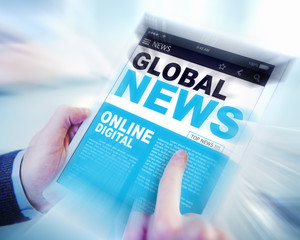 Digital Online Update Global News Concepts