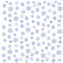 Winter background with snowflakes