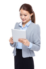 Business woman use of tablet