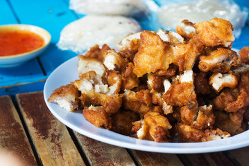 Homemade Fried Chicken with soft light.