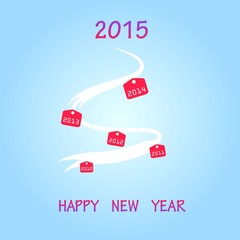 Unusual 2015 new year infographic background. Eps10