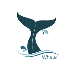 Obraz premium Whale tail icon