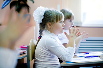 children in classroom