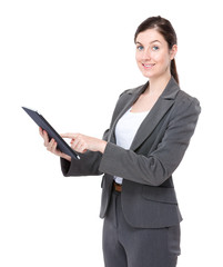 Businessowman use of tablet