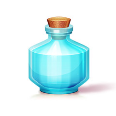 Vector illustration of glass flask