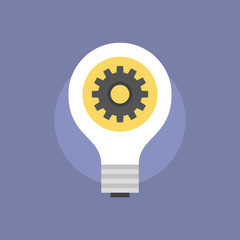 Idea develop flat icon illustration