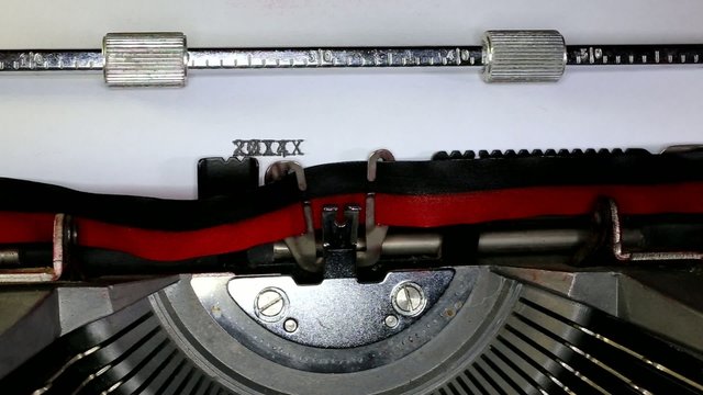 TYPEWRITER with 204 erased and 2015 in the paper