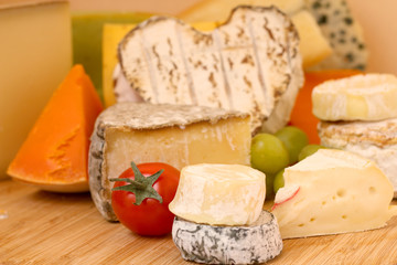 Various types of cheese