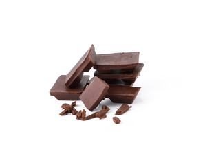 Chocolate isolated on white background