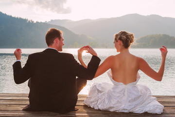 Romantische Hochzeit am See