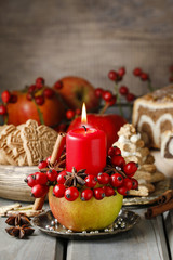 Apple candle holder