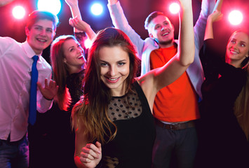 Young beautiful woman at a party