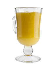 orange juice and glass