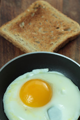 Fried egg and toast.