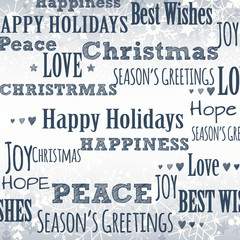 Winter Background with Holiday Greetings