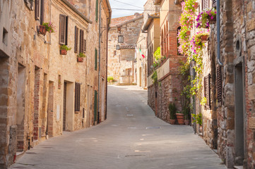 Fototapeta premium The medieval old town in Tuscany, Italy