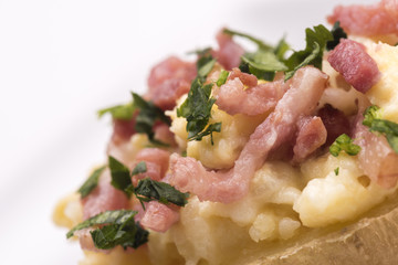 Sandwich with bacon and eggs