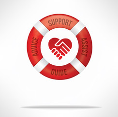 Customer Service Care Support with Heart Love