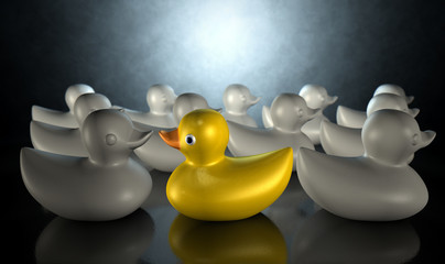 Rubber Duck Against The Flow