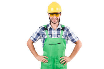 Industrial worker isolated on the white background