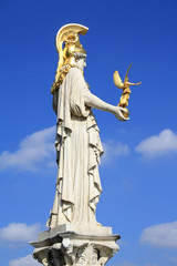 Naklejka premium Athena statue at Austrian Parliament
