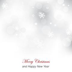 Christmas vector illustration with bubbles and snowflakes